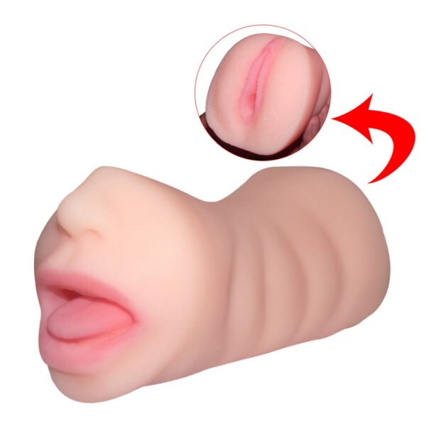 MASTURBADOR REALISTA 2 EN 1 - 19 CM